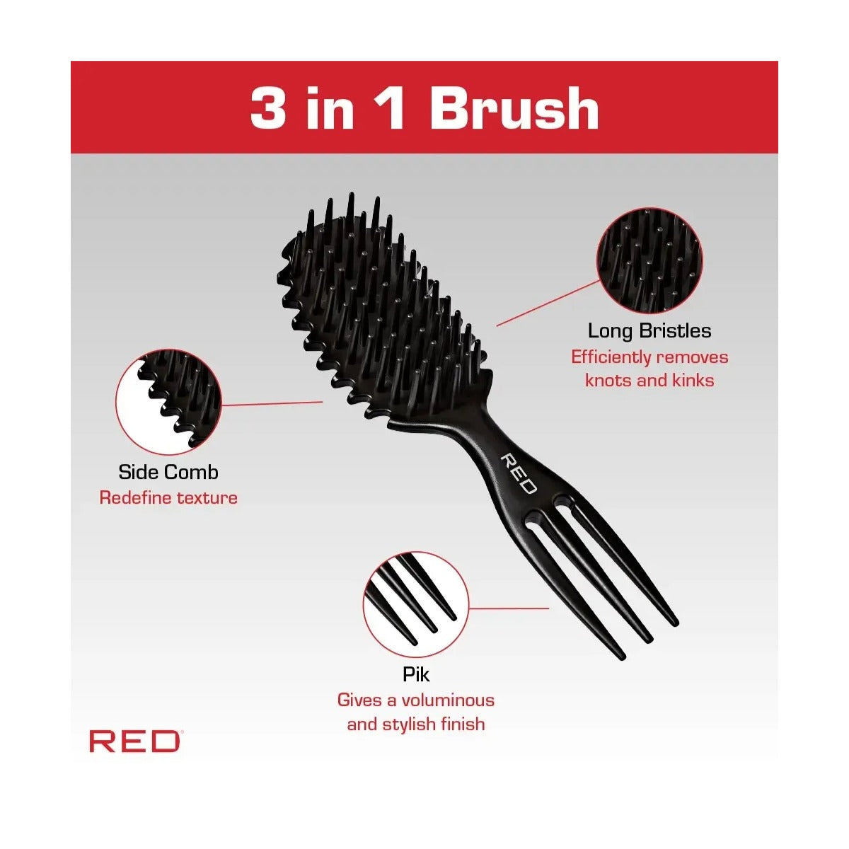 Curl & Care Detangle Brush [Black] #HH272