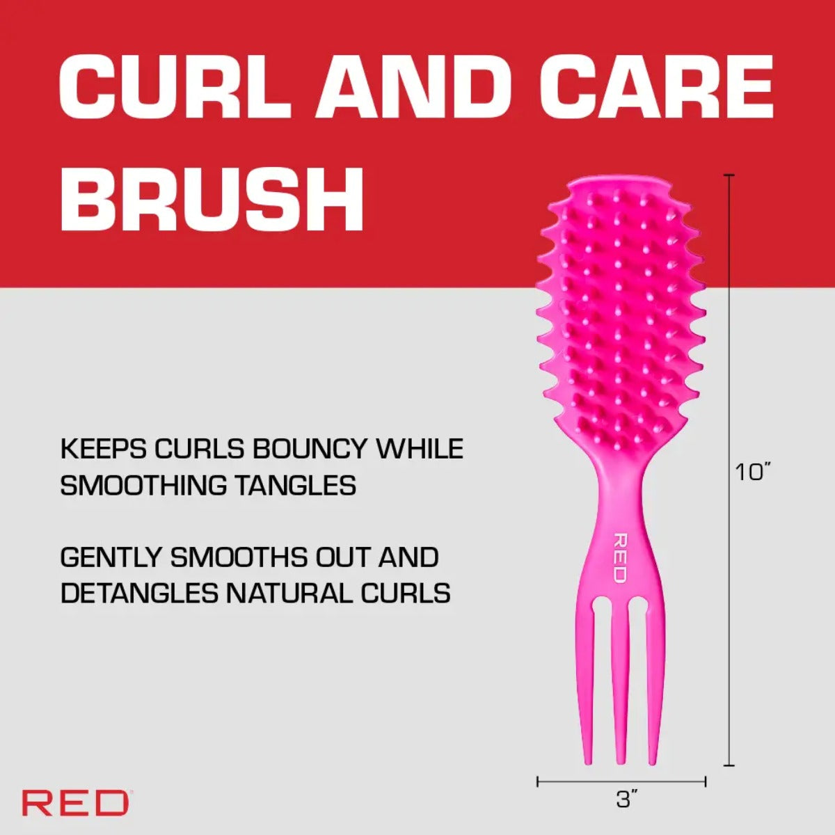 Curl & Care Detangle Brush [Pink] #HH273