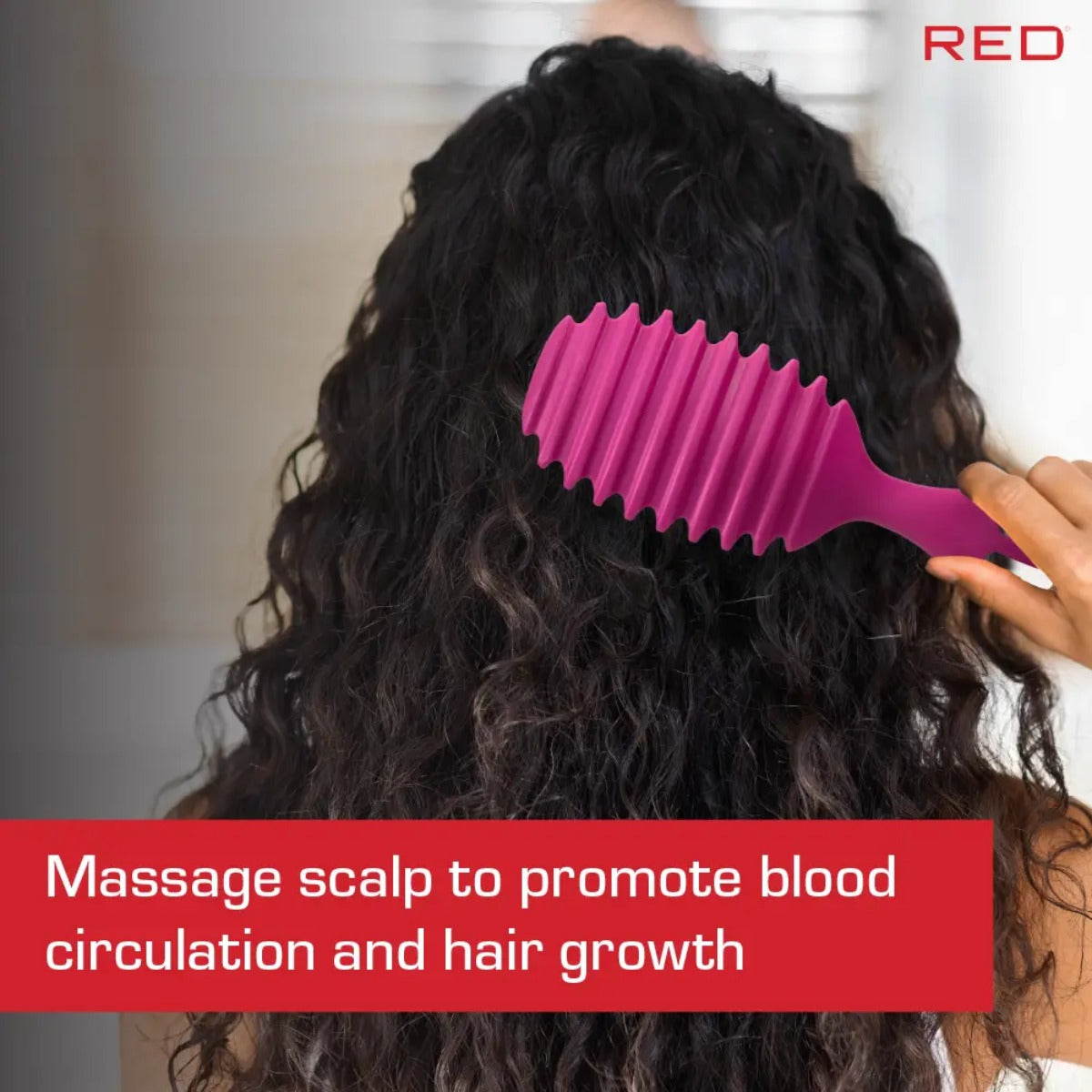 Curl & Care Detangle Brush [Pink] #HH273