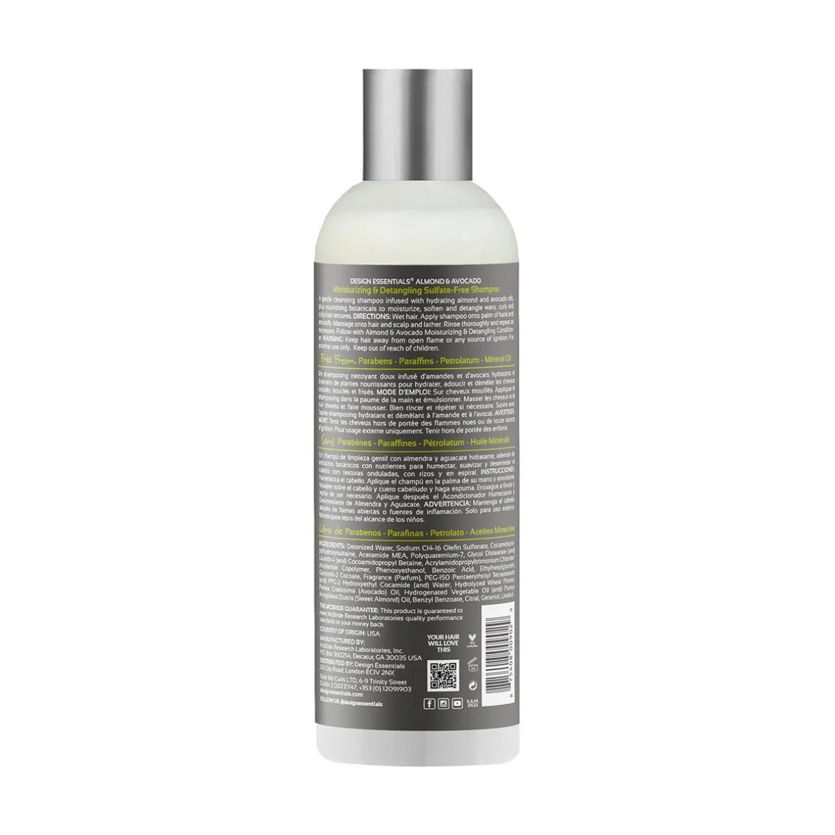 DESIGN ESSENTIALS Almond & Avocado Shampoo 12oz