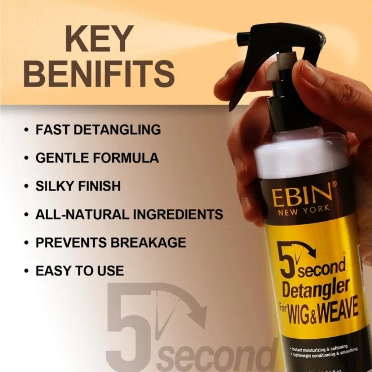 EBIN 5 Second Detangler for Wig & Weave 8.5oz