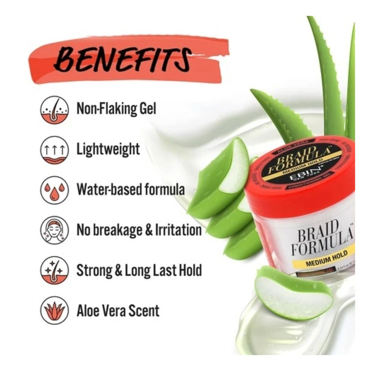 EBIN Braid Formula Gel [Medium Hold] 11oz