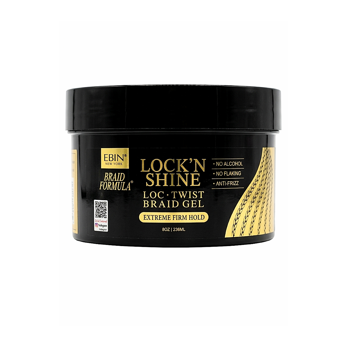 EBIN Braid Formula Lock'n Shine Gel 8oz