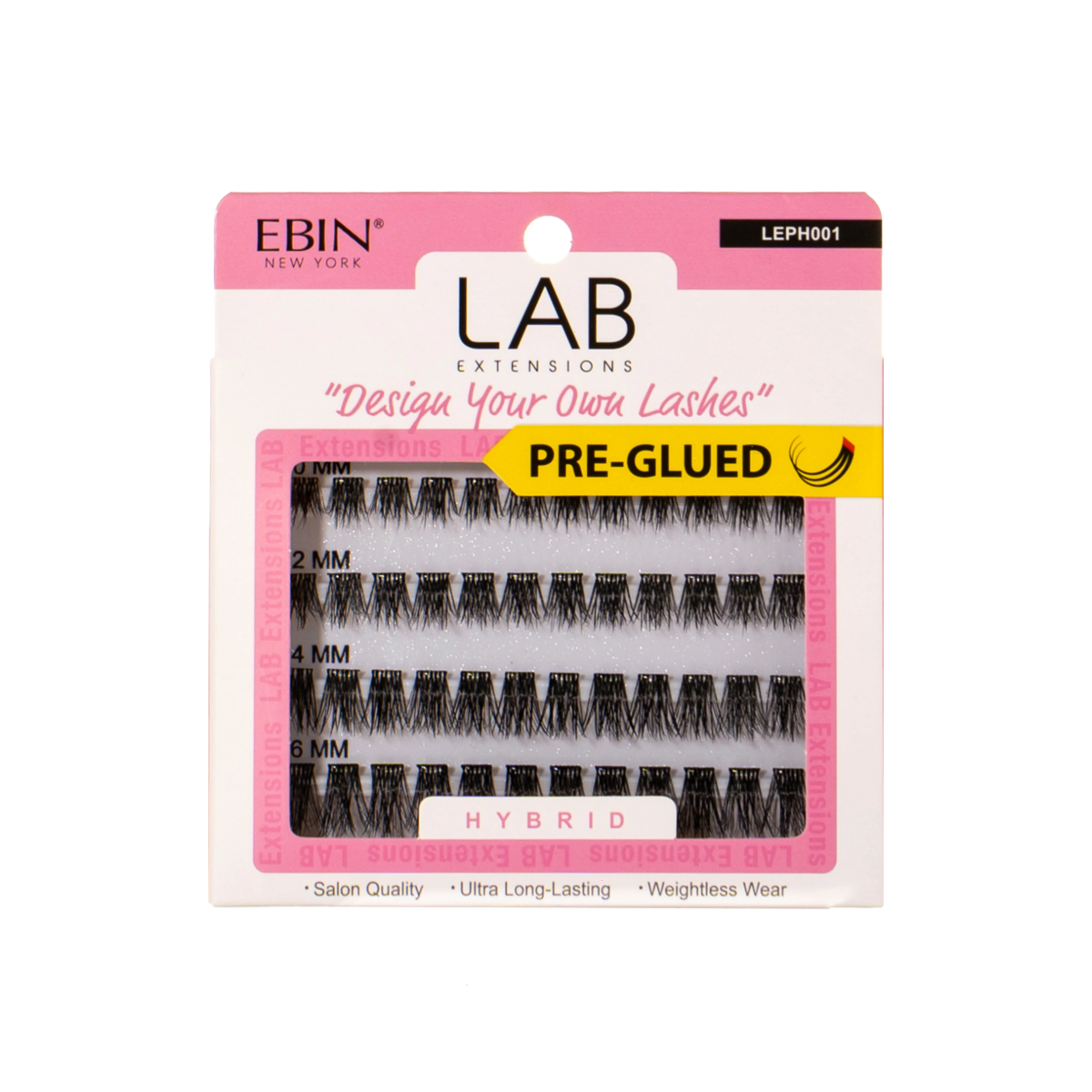 Cils en grappes pré-collés EBIN Lab Extensions [Hybrid] #LEPH001