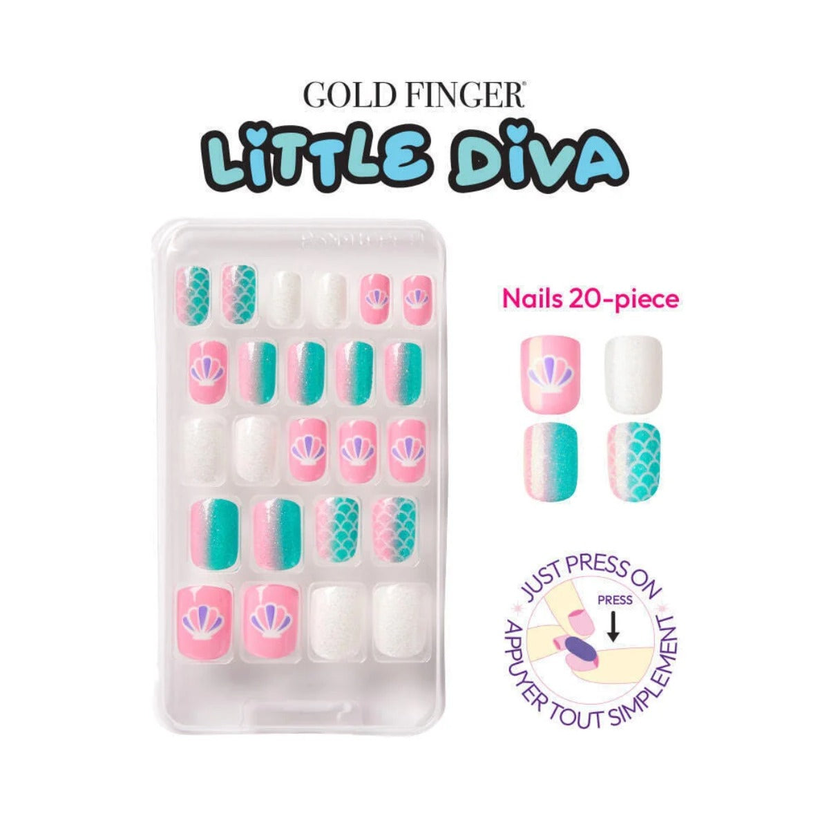 GOLD FINGER Little Diva Faux Ongles Autocollantes [Première] #BLL03