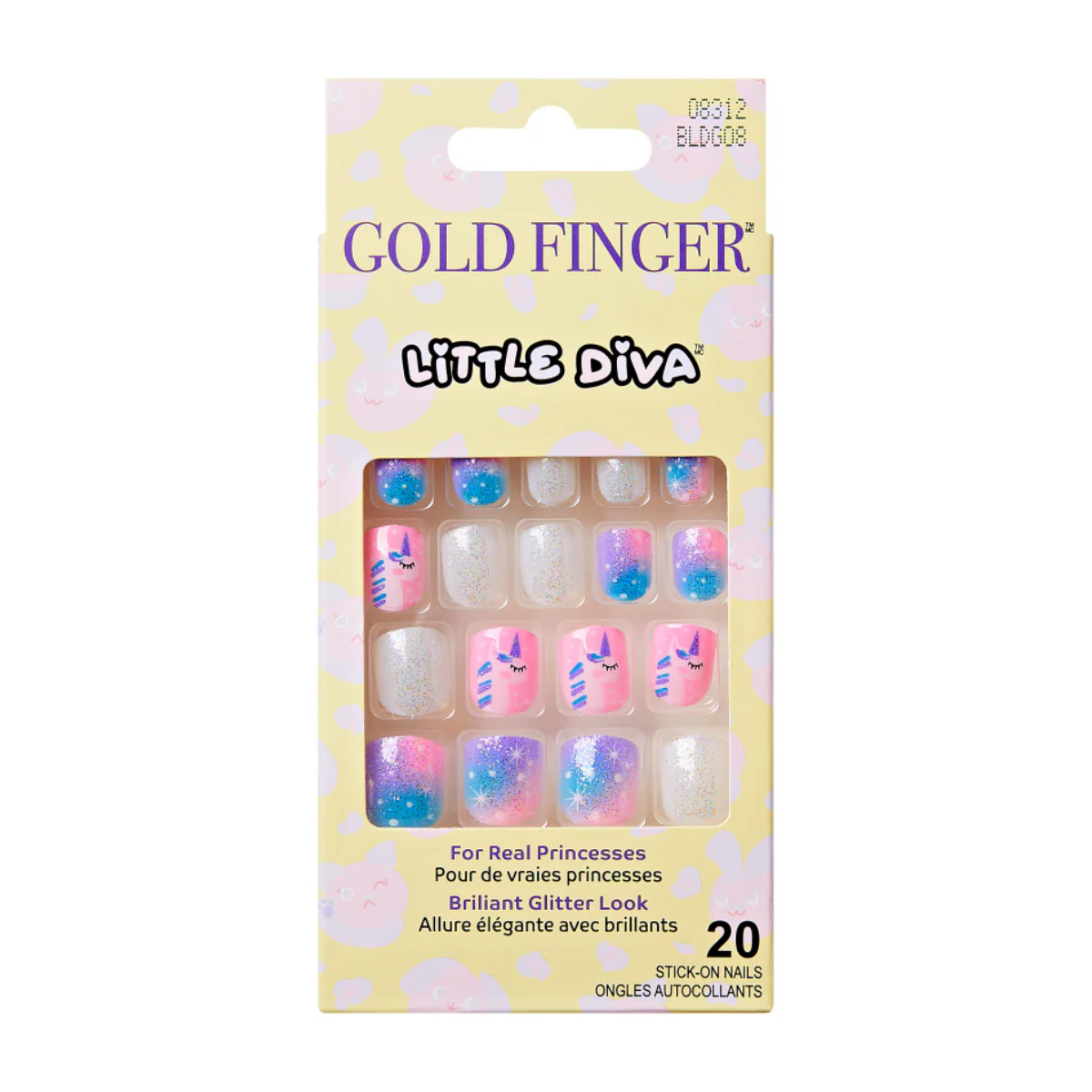 GOLD FINGER Little Diva Stick On Nails [Fantasy Dream] #BLDG08
