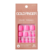 GOLD FINGER Solid Color Ongles D’orteils En Acrylique [Blushing] #GCT03