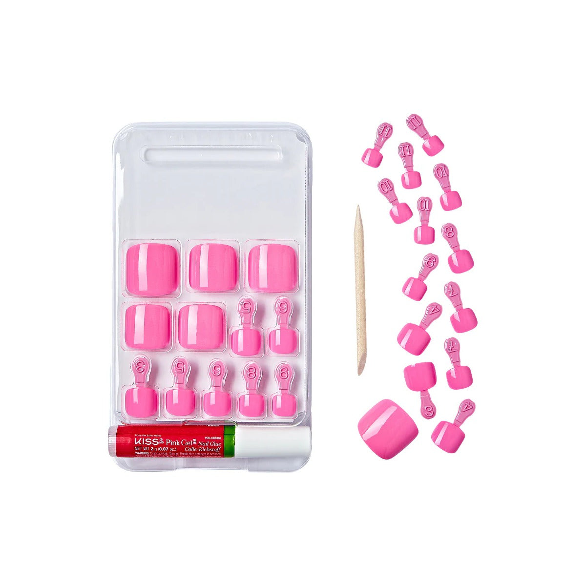 GOLD FINGER Solid Color Ongles D’orteils En Acrylique [Blushing] #GCT03