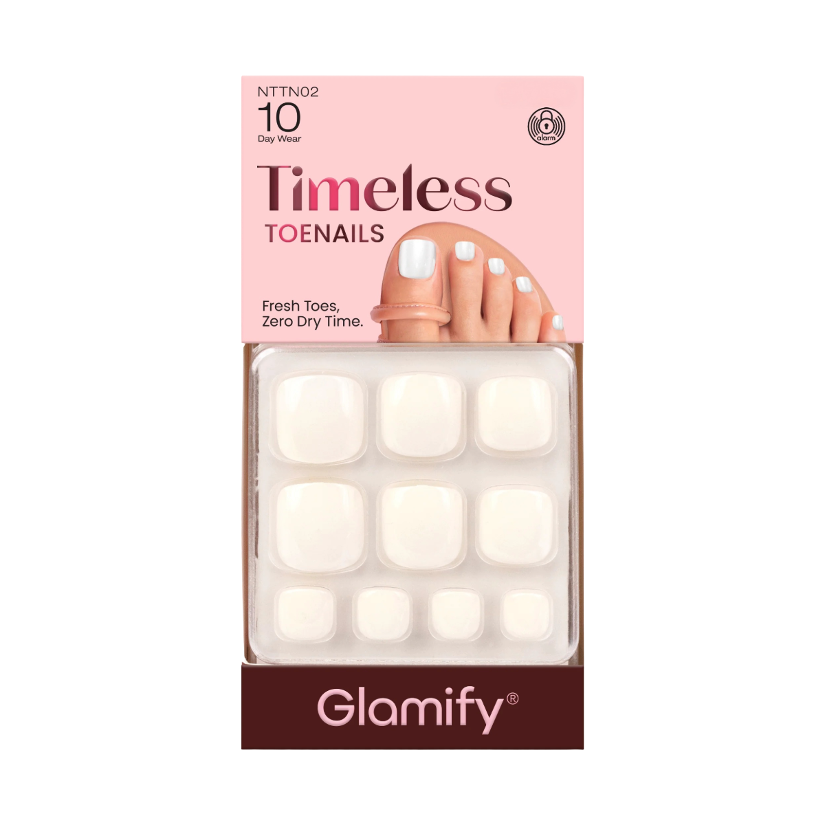 Glamify Timeless Toe Nails [Cloud White] #NTTN02