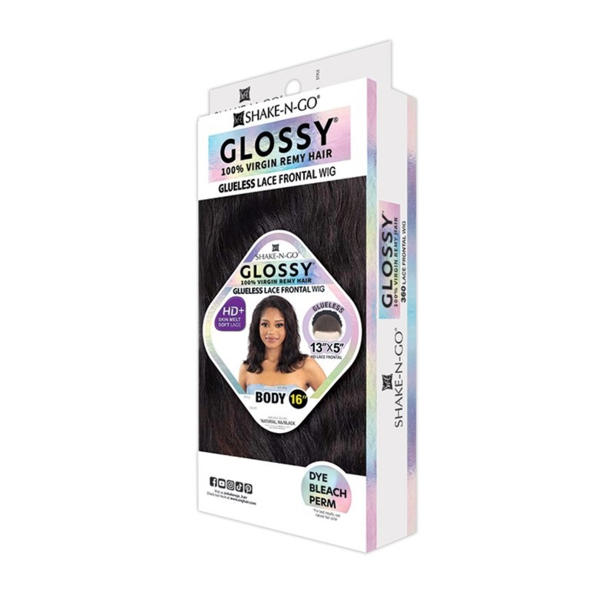 Glossy Glueless Frontal Wig Body 16"