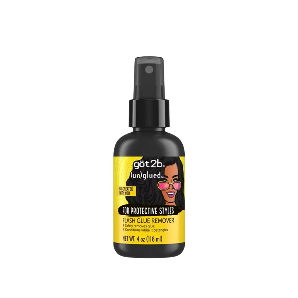GOT2B unglued flash glue remover spray 4 oz bottle for protective styles wig glue remover