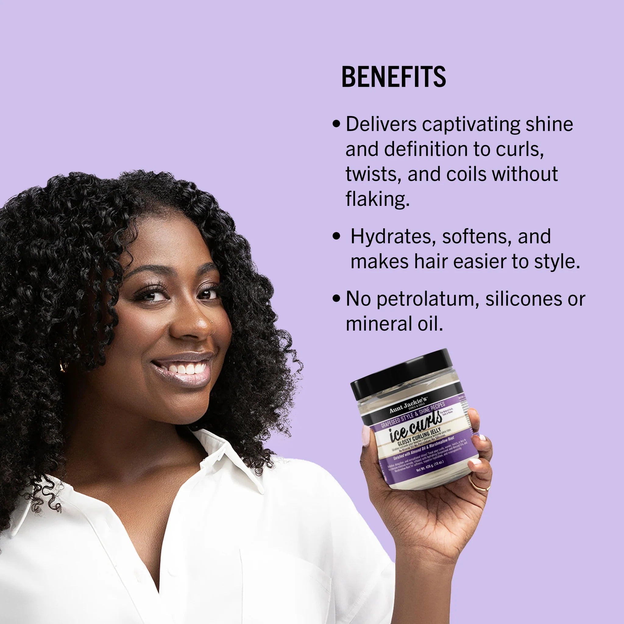 Gelée glacée aux pépins de raisin pour boucles brillantes