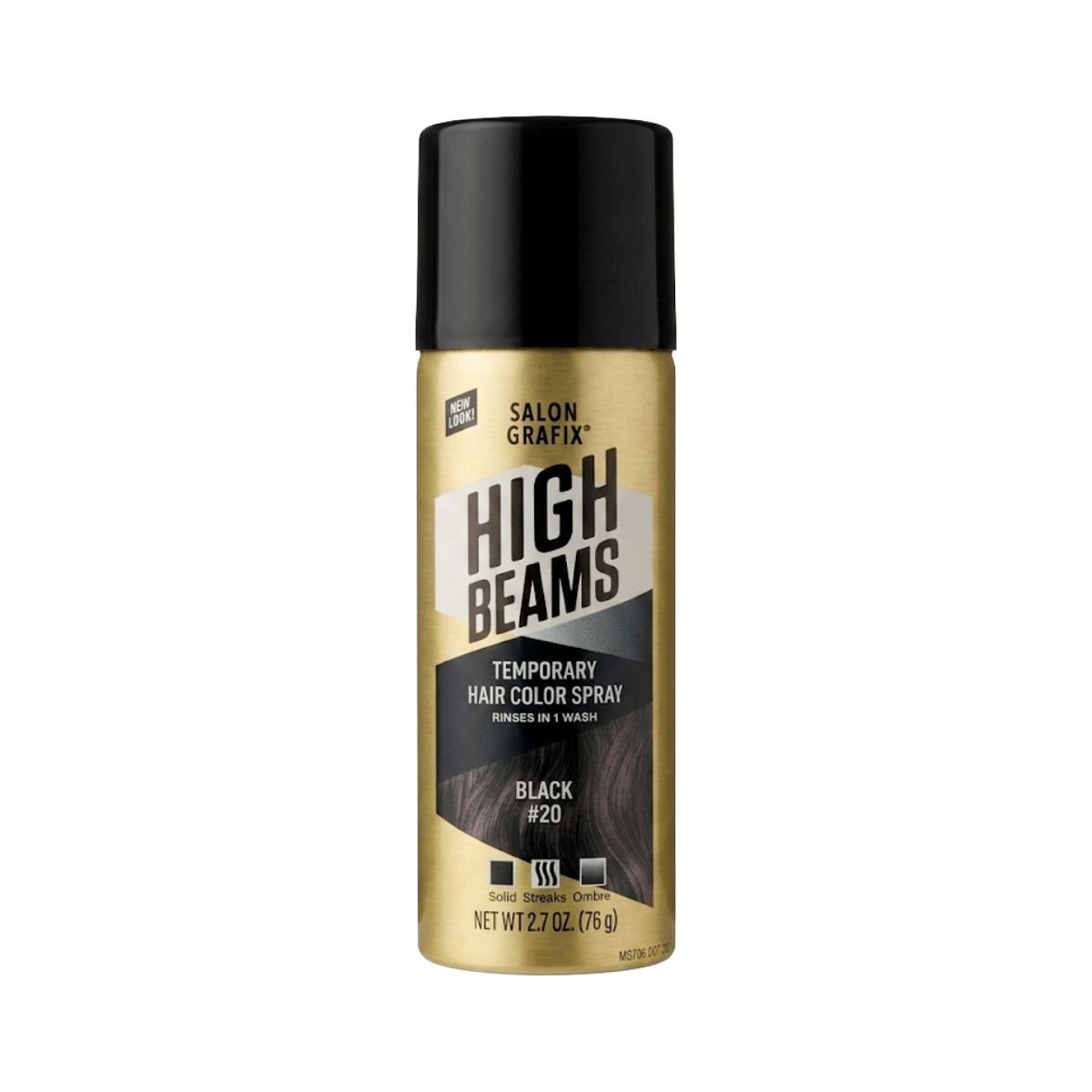 HIGH beams Temporary Spray-On Color [#20 - Black] 2.7oz