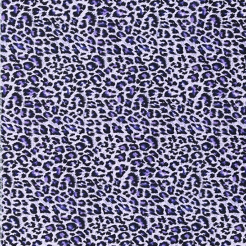 #HQ122 [Purple Leopard] Silky Satin Wrap Scarf 60"x16"