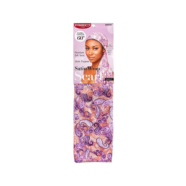 #HSFP07 [Paisley] Écharpe en satin soyeux 60"x16"