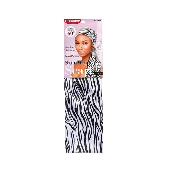 #HSFP08 [Zèbre] Écharpe en satin soyeux 60"x16"