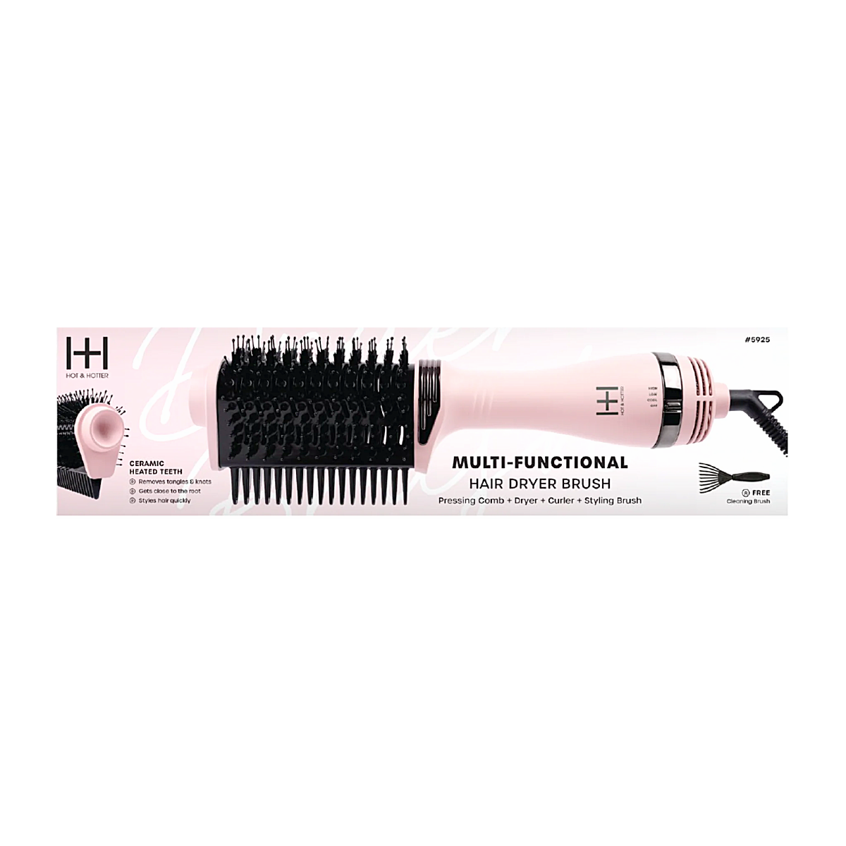 H&H Multi-Functional Hair Dryer Brush [Pink] #5925