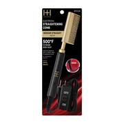 Peigne Lissant H&H à Dents Moyennes et Larges [Black/Gold] #5534