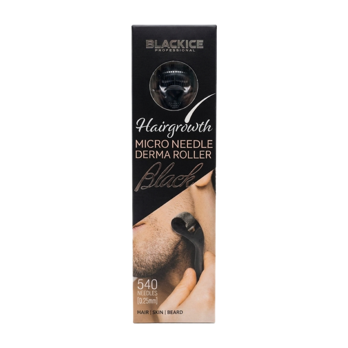 Rouleau Derma à Micro-Aiguilles pour la Croissance des Cheveux [Black]
