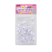 Hair Beads X-Large [White & Clear] #01866