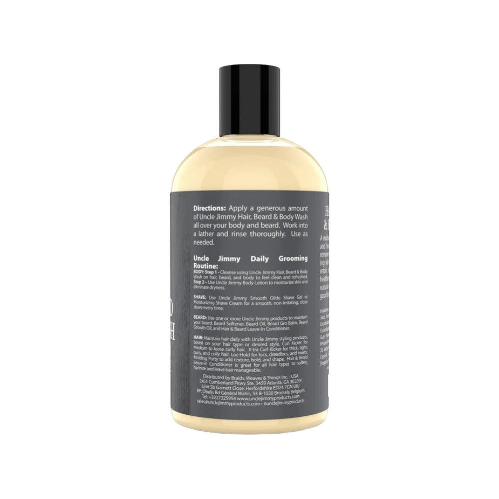 Gel douche pour cheveux, barbe et corps