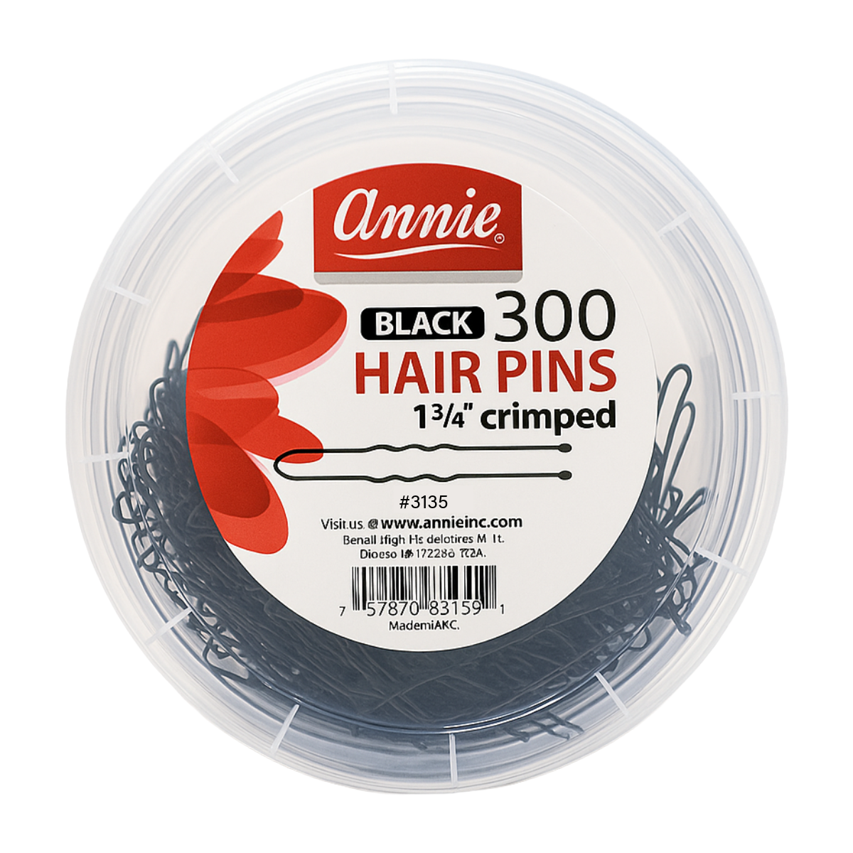 Hair Pins 1 3/4" 300 pcs [Black] #3135