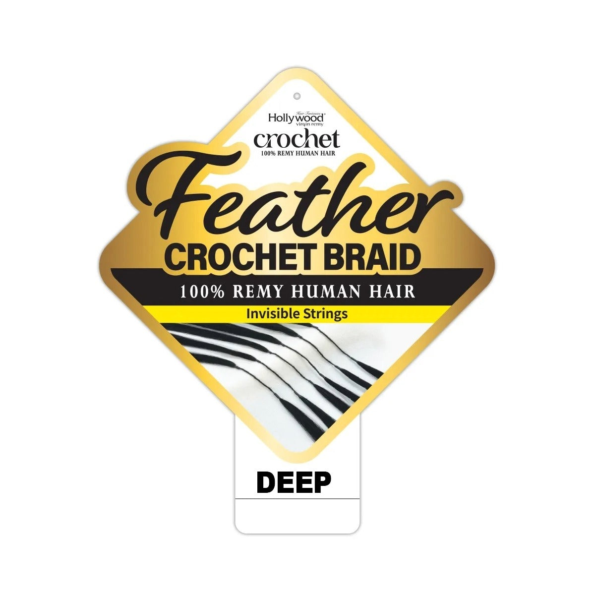 Human Hair Feather Crochet Braid Deep 18"