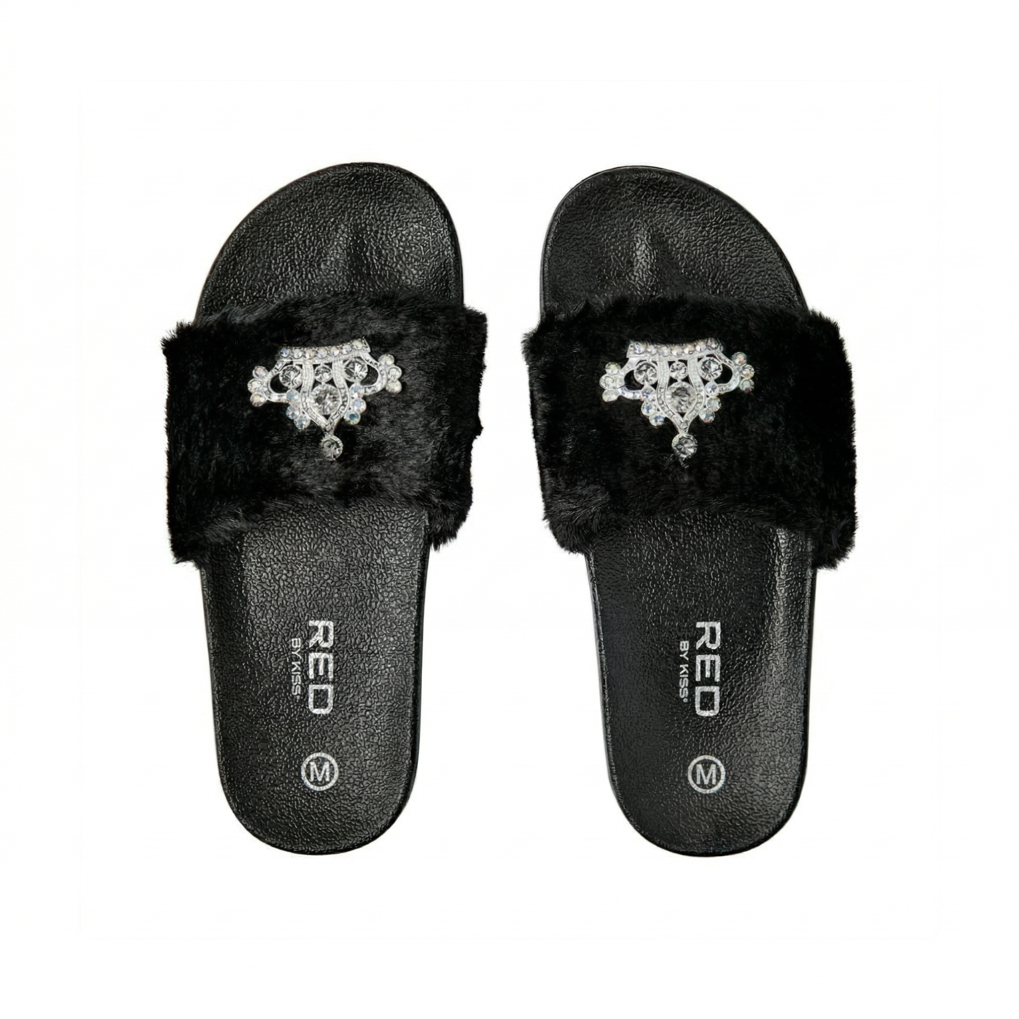 Chausson en fourrure Jewel [Black] #FW31 Moyen