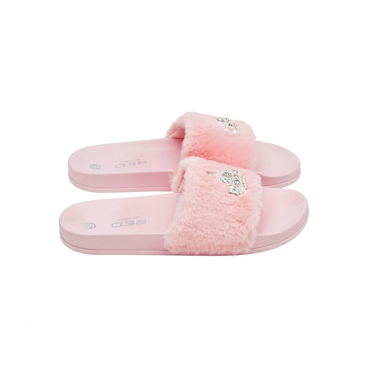 Jewel Fur Slipper #FW33 [Pink] Small