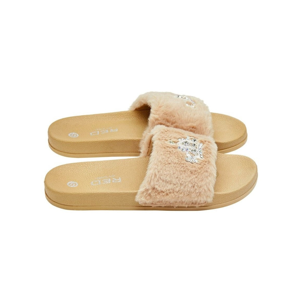 Chausson en fourrure Jewel #Fw36 [Caramel] Petit