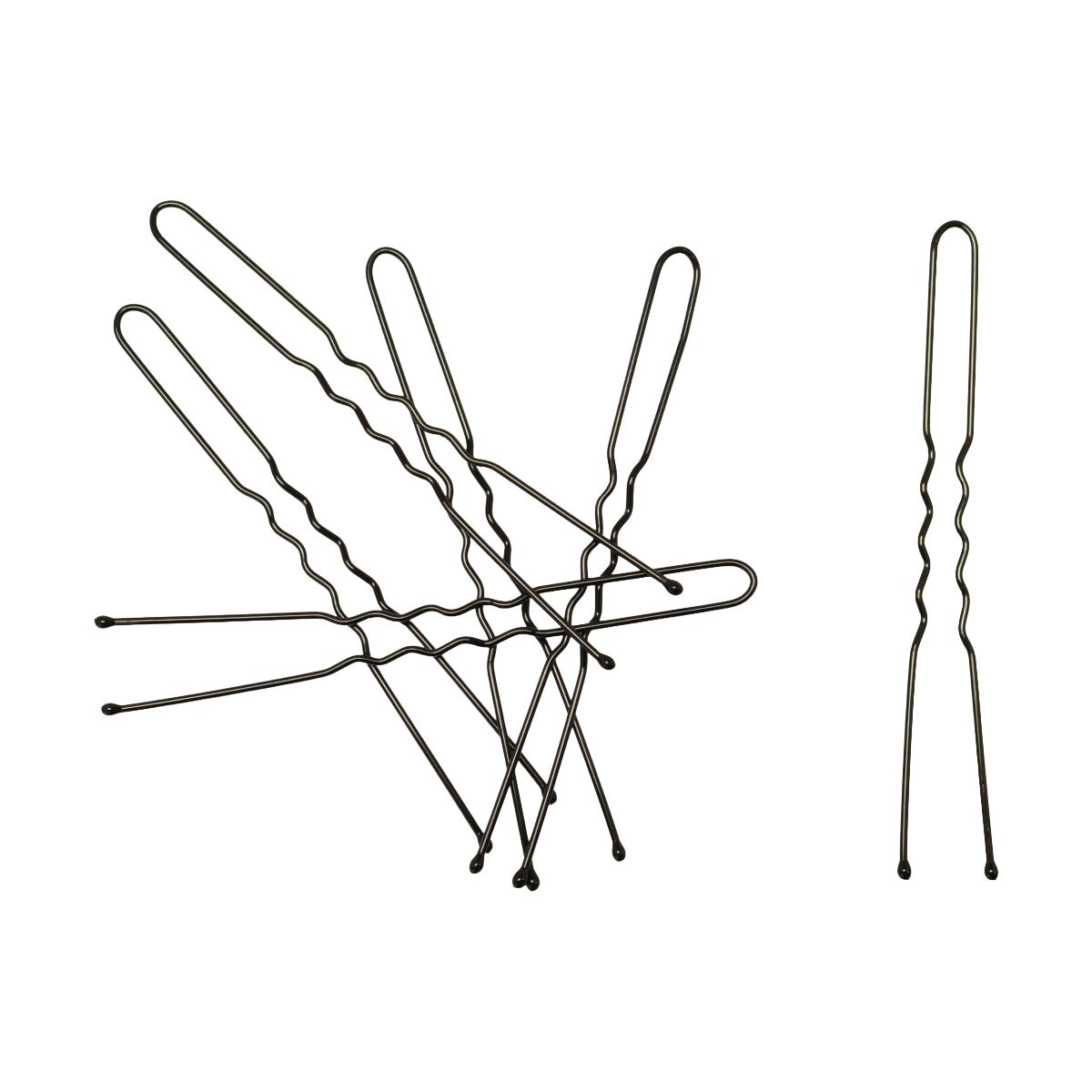 Épingles à cheveux jumbo serties 3" 100 pièces [Noir] #03411