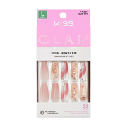 KISS NEW YORK Glam 3D & Jeweled Ongles En Acrylique [All Good] #GJ01Y0