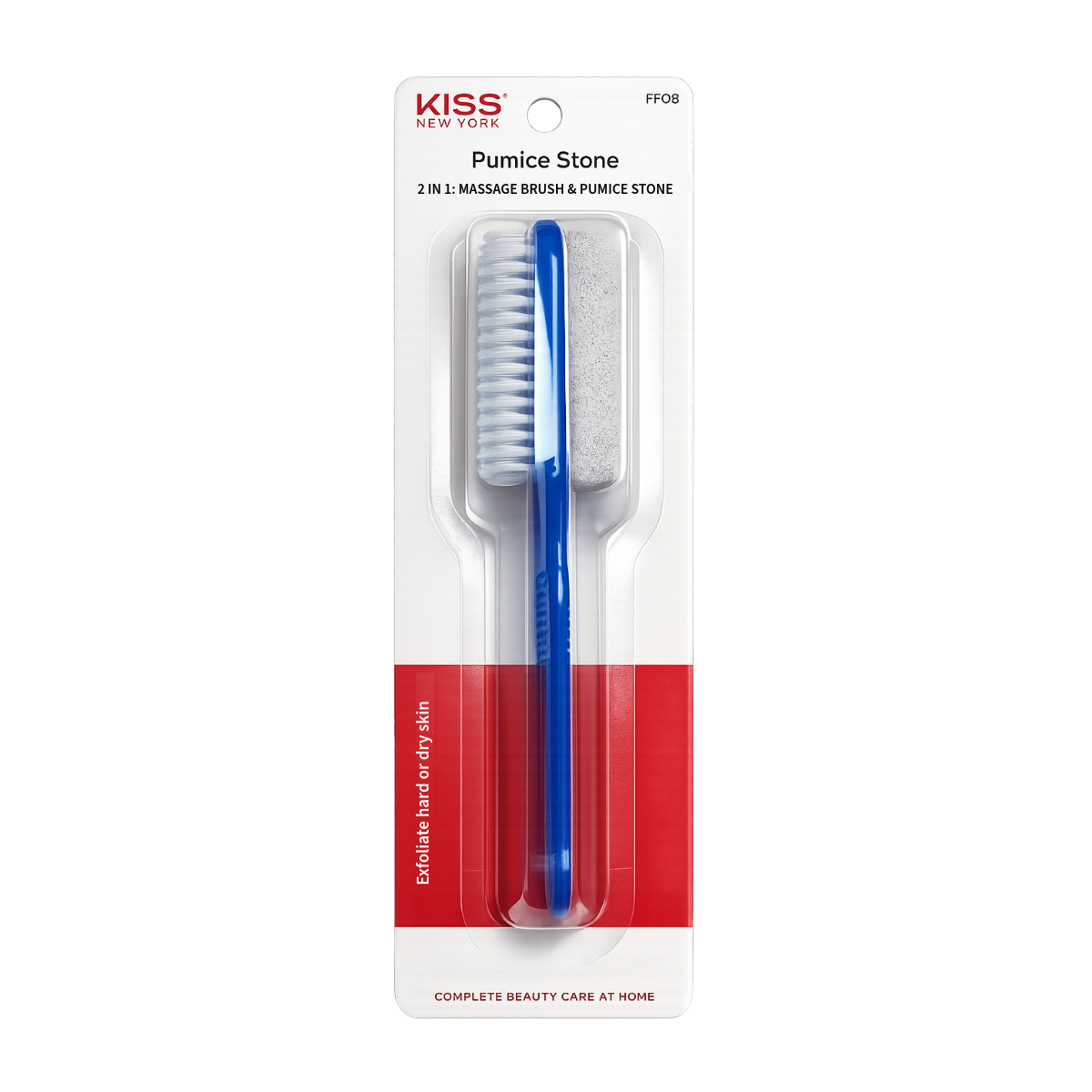 KISS 2in1 Massage Brush & Pumice Stone #FF08