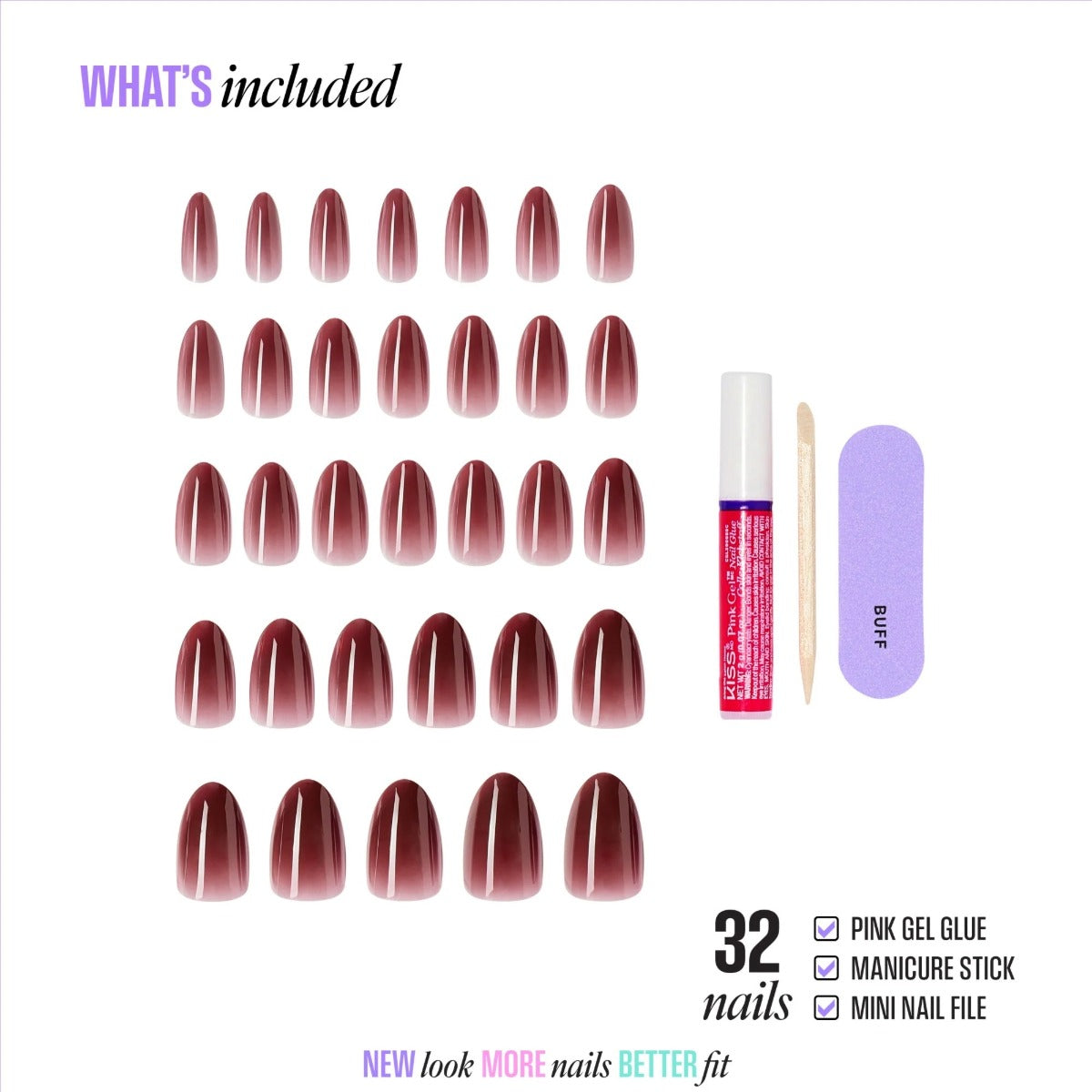KISS NEW YORK Core Color Nails [Pinot Noir] #CC27