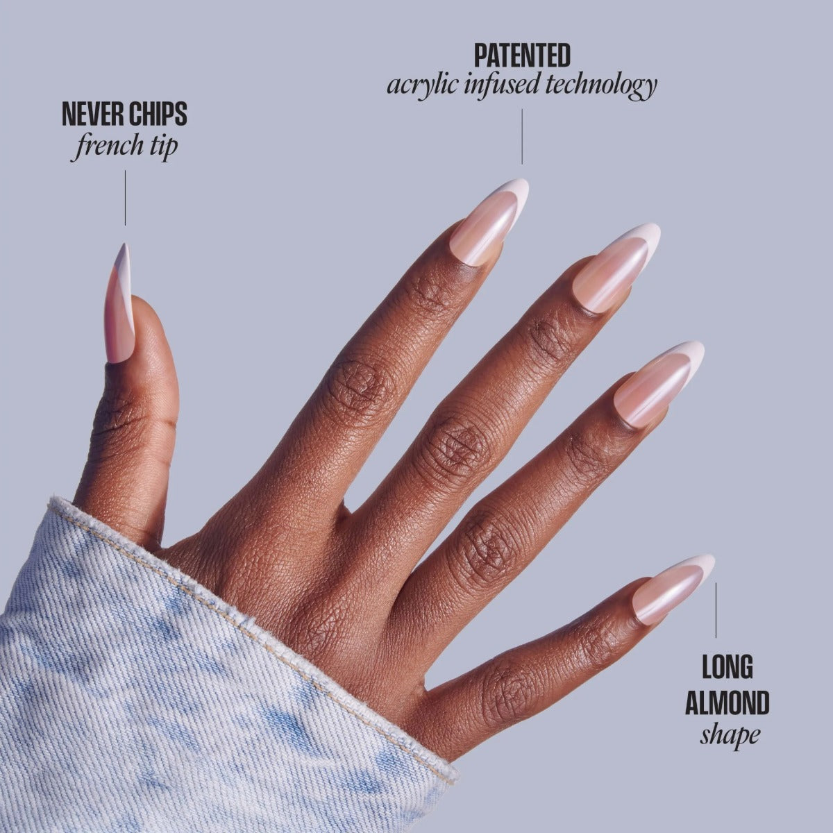 KISS NEW YORK Core French Nails [Fascinating] #CF08