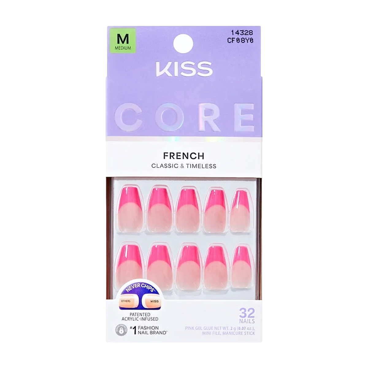 KISS NEW YORK Core French Nails [Goat] #CF08Y0