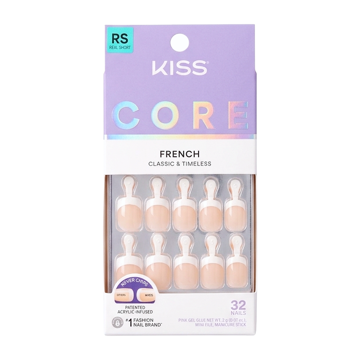 KISS NEW YORK Core French Nails [If You Dare] #CF02