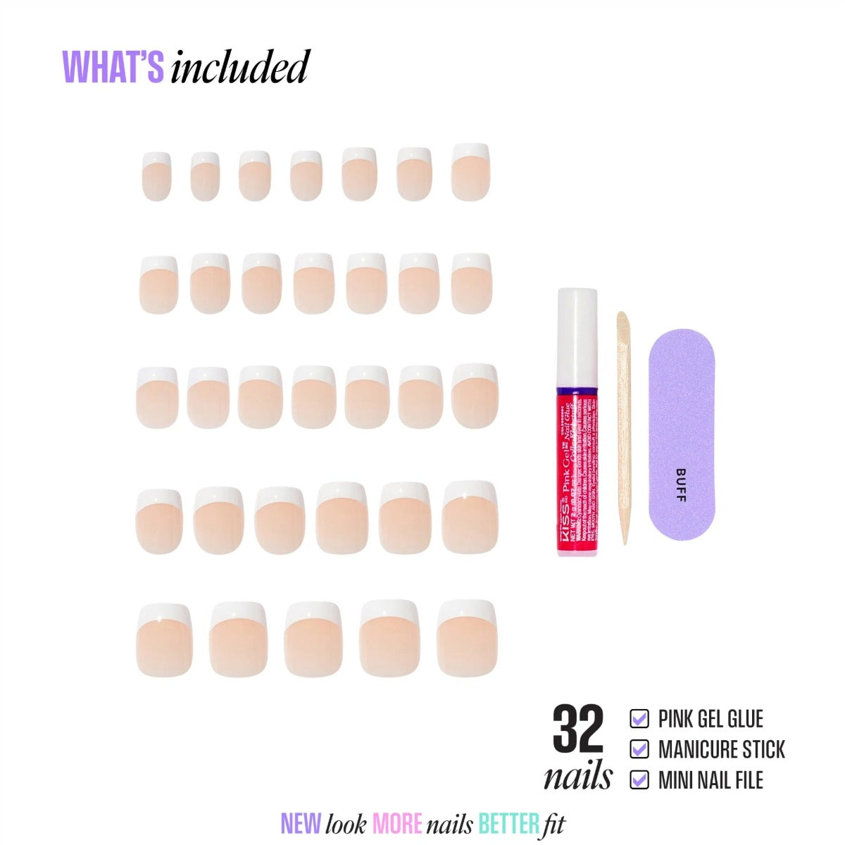 KISS NEW YORK Core French Nails [If You Dare] #CF02