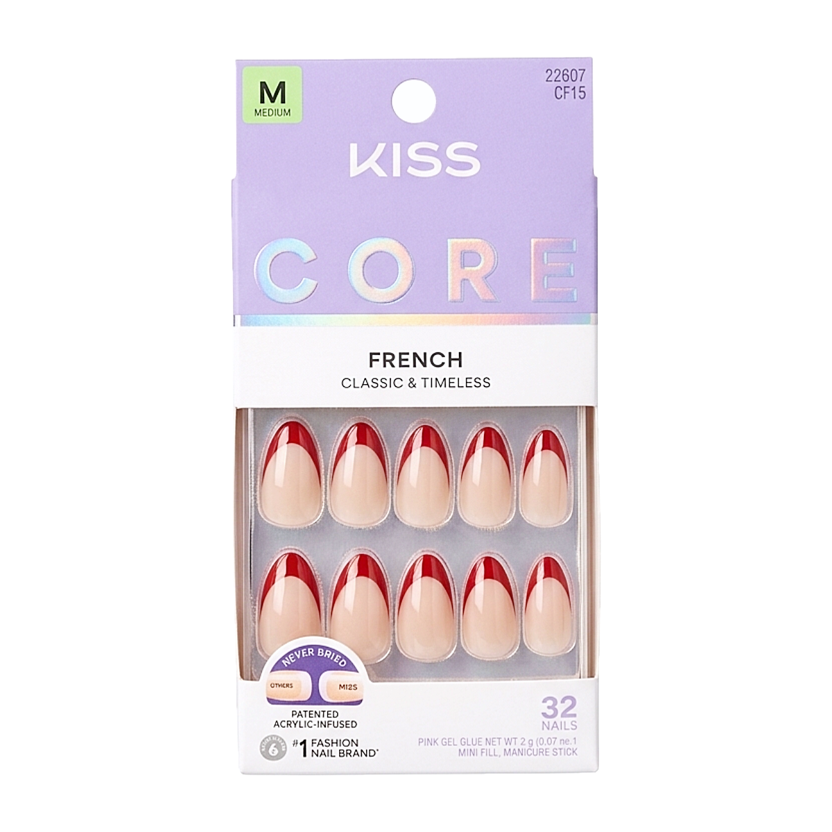 KISS NEW YORK Core French Nails [Optimistic] #CF15