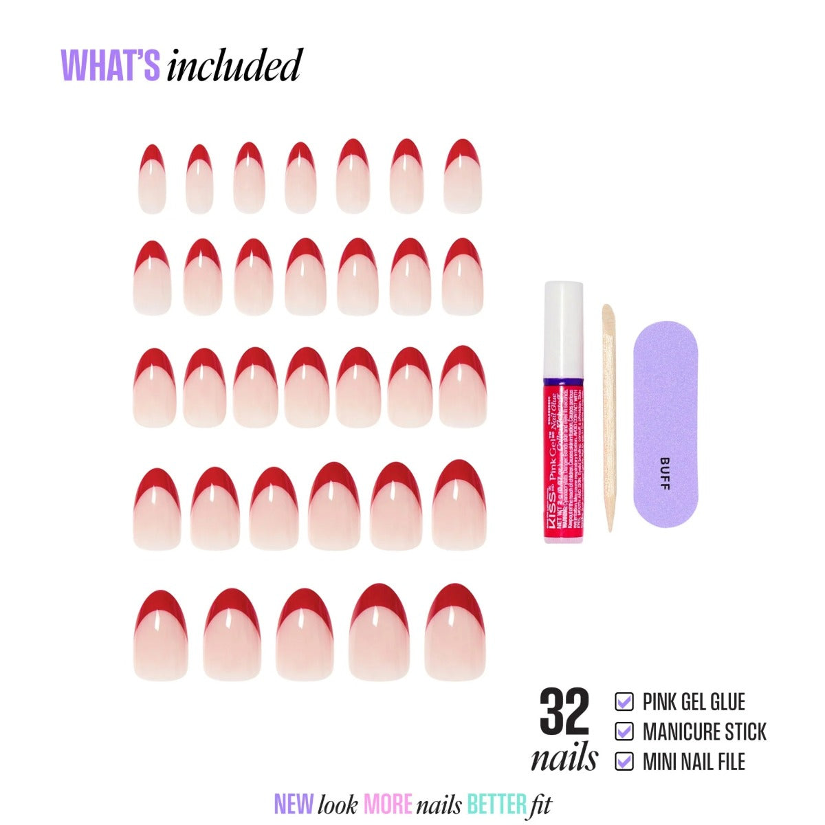 KISS NEW YORK Core French Nails [Optimistic] #CF15