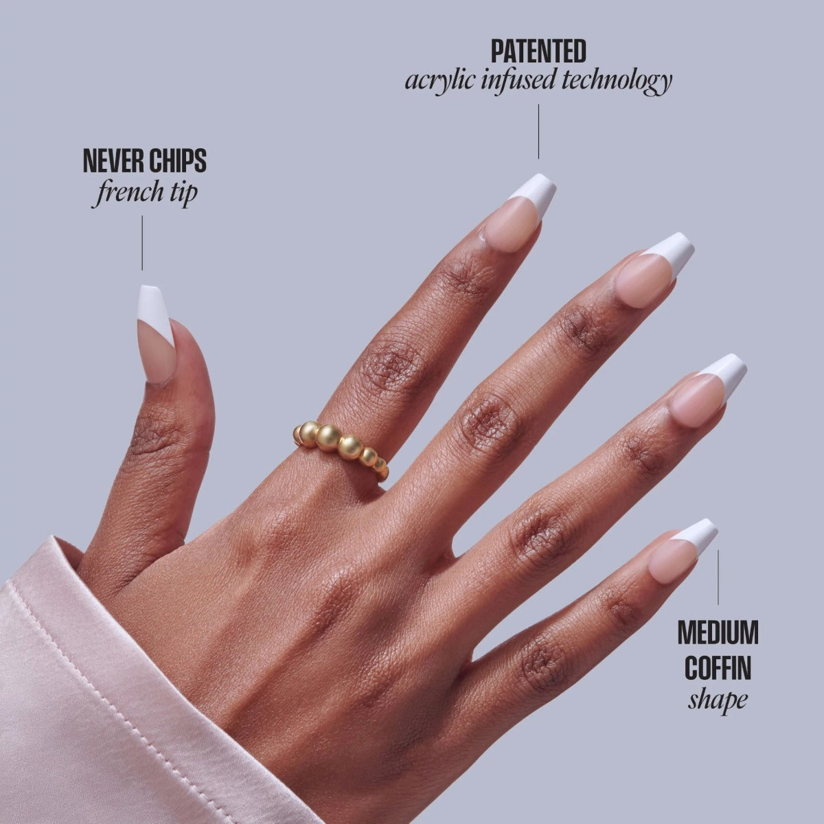 KISS NEW YORK Core French Nails [Reunion] #CF06