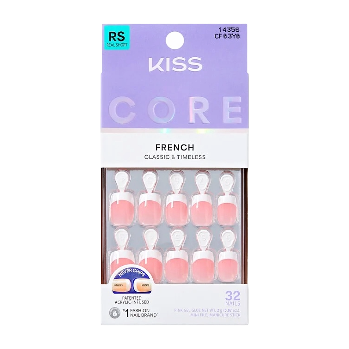 KISS NEW YORK Core French Nails [Staycation] #CF03Y0