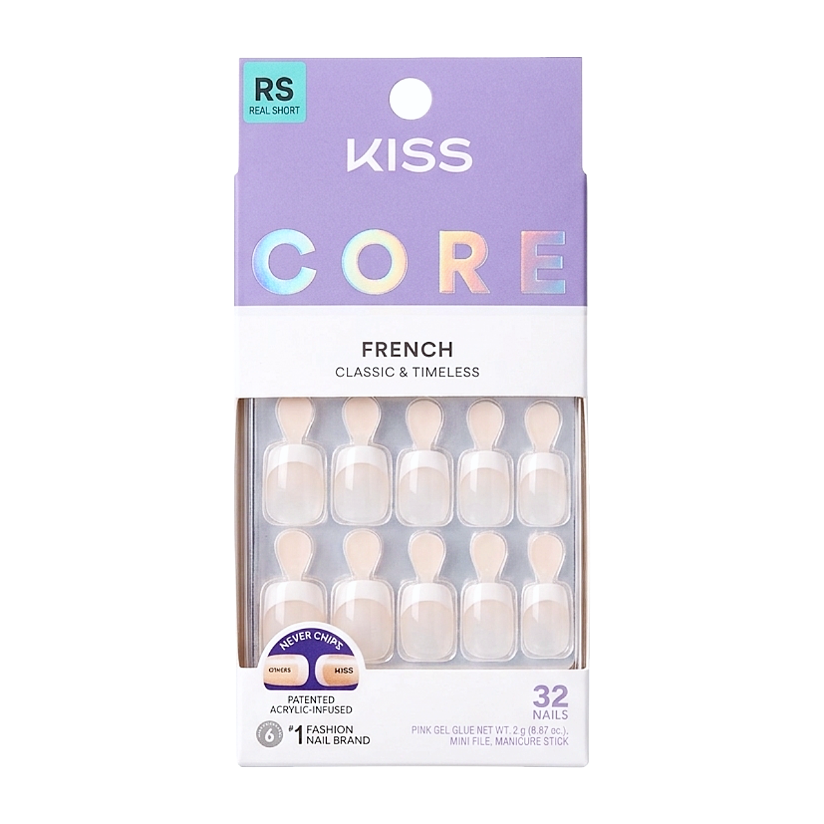 KISS NEW YORK Core French Nails [Your Moment] #CF09