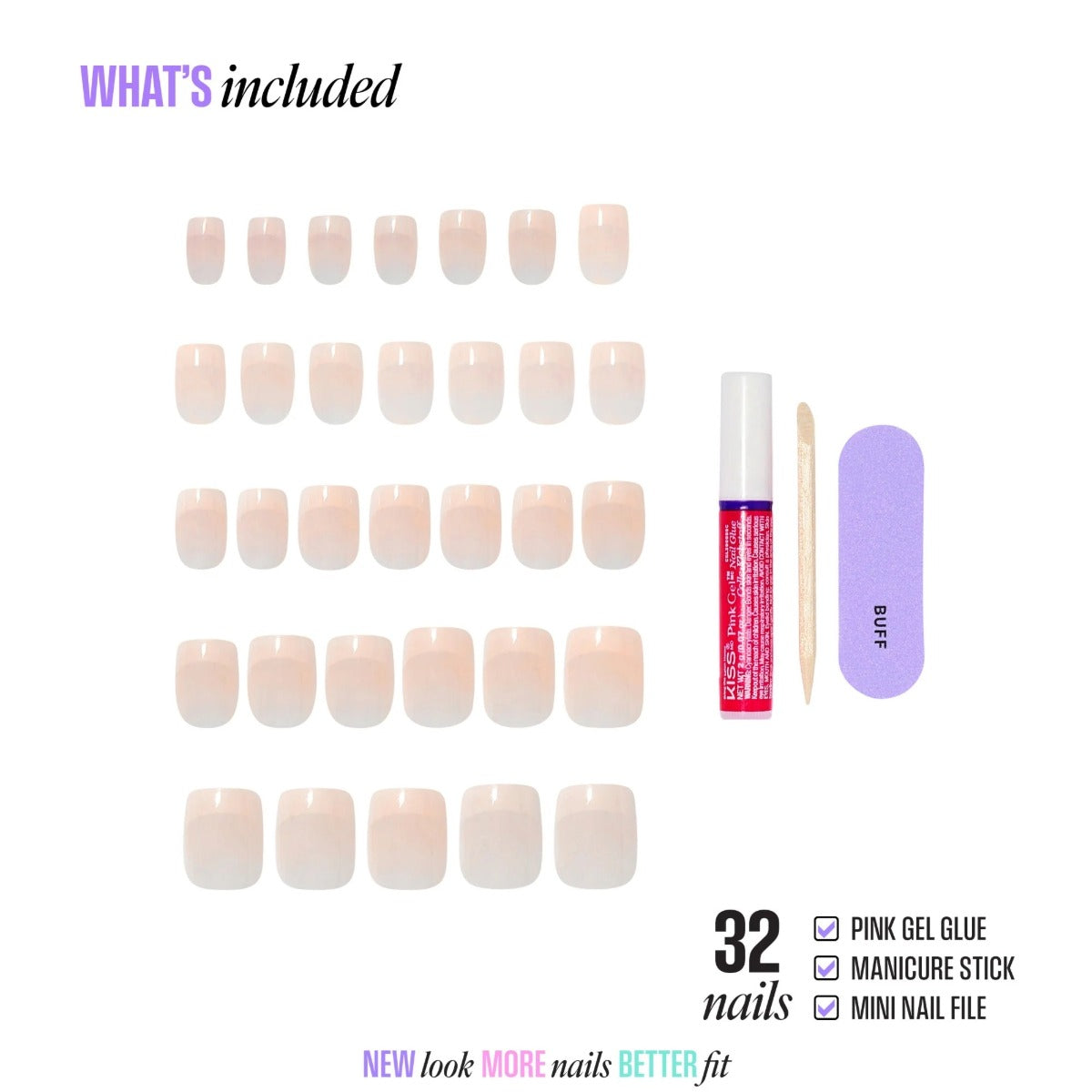 KISS NEW YORK Core French Nails [Your Moment] #CF09