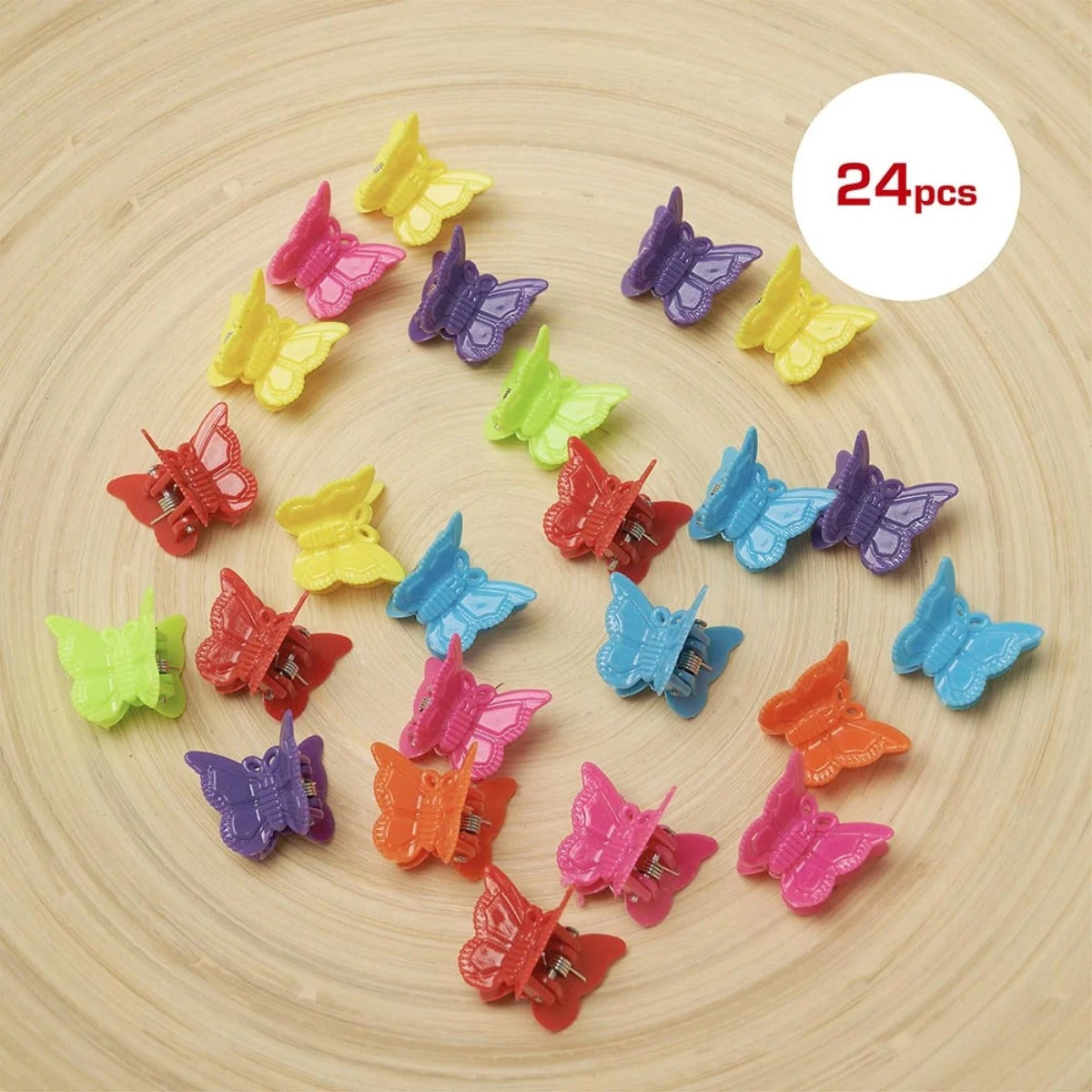 Kids Barrettes 24pcs [Butterfly Claw] 24pcs #PN15
