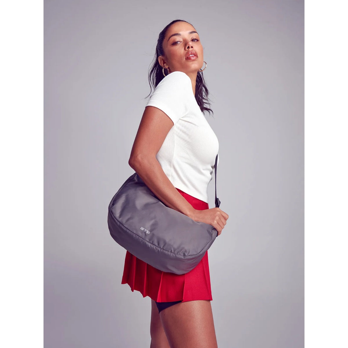 Large Cross Body Bag [Gray] #FH210