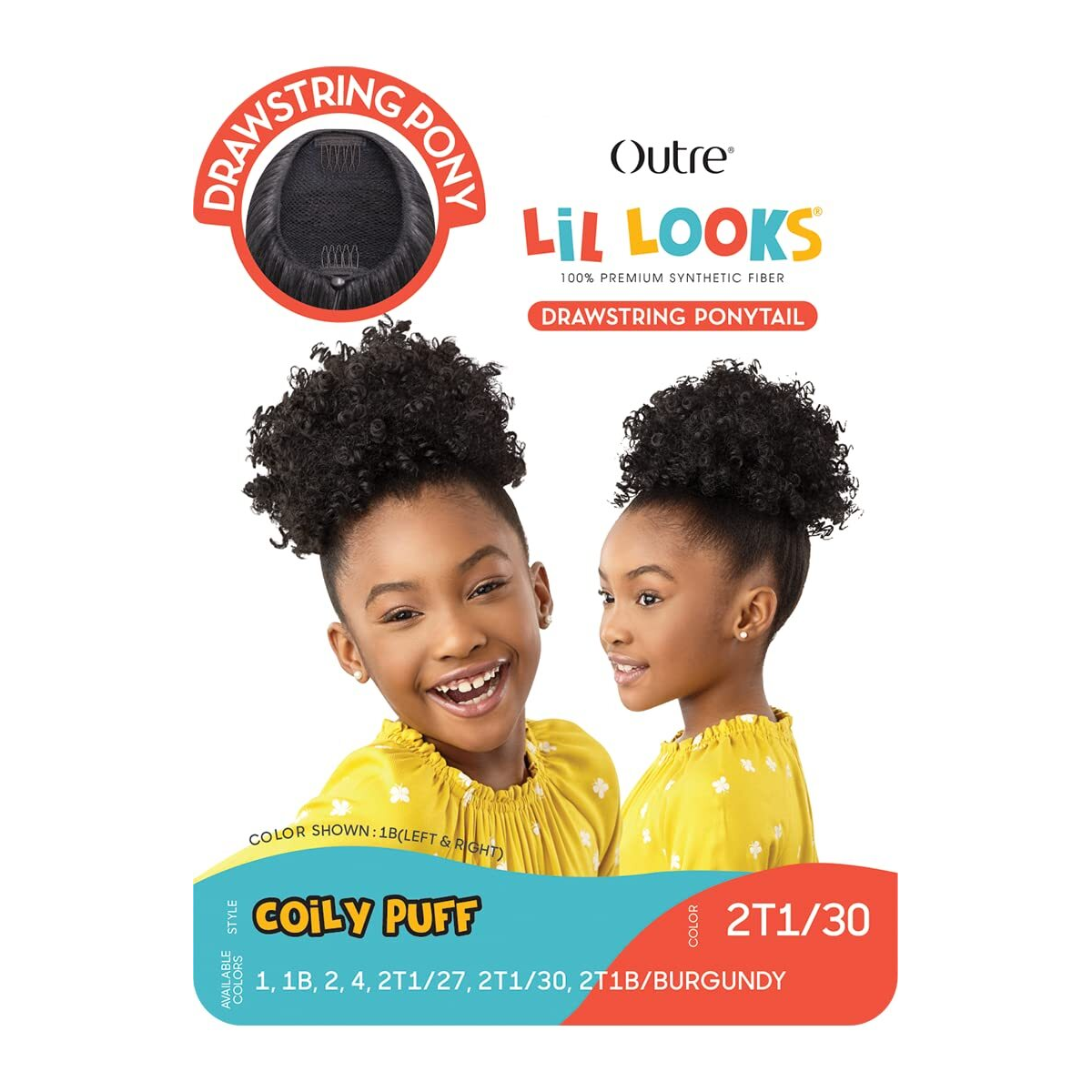 Lil Looks Synthetic Drawstring Ponytail Coily Puff