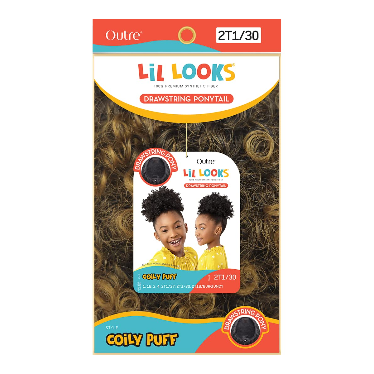 Lil Looks Synthetic Drawstring Ponytail Coily Puff