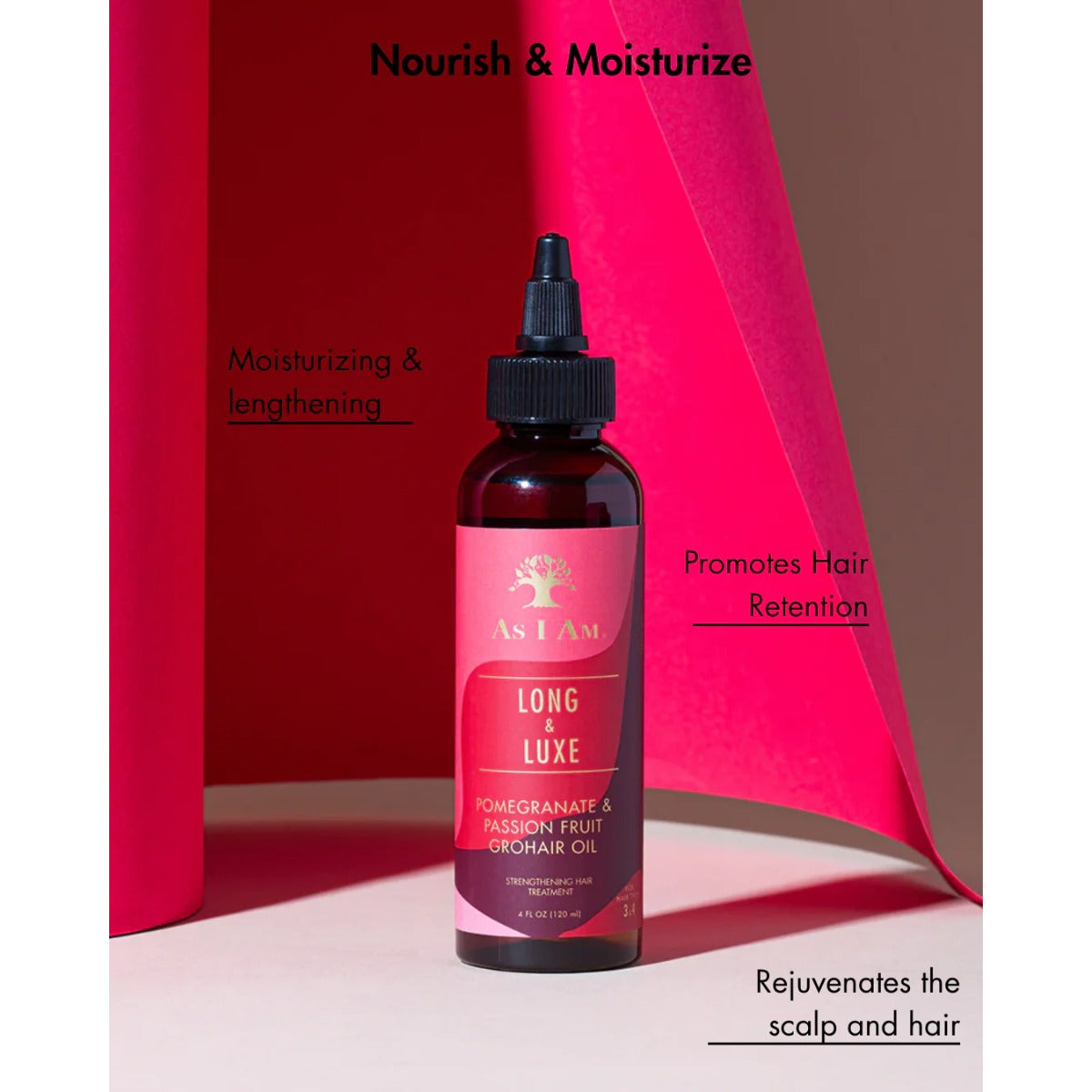 AS I AM LONG & LUXE GROHAIR OIL 4oz