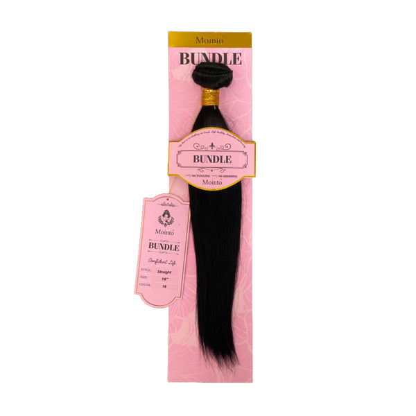 MOINTO BUNDLE 100 % cheveux humains vierges lisses 16 pouces